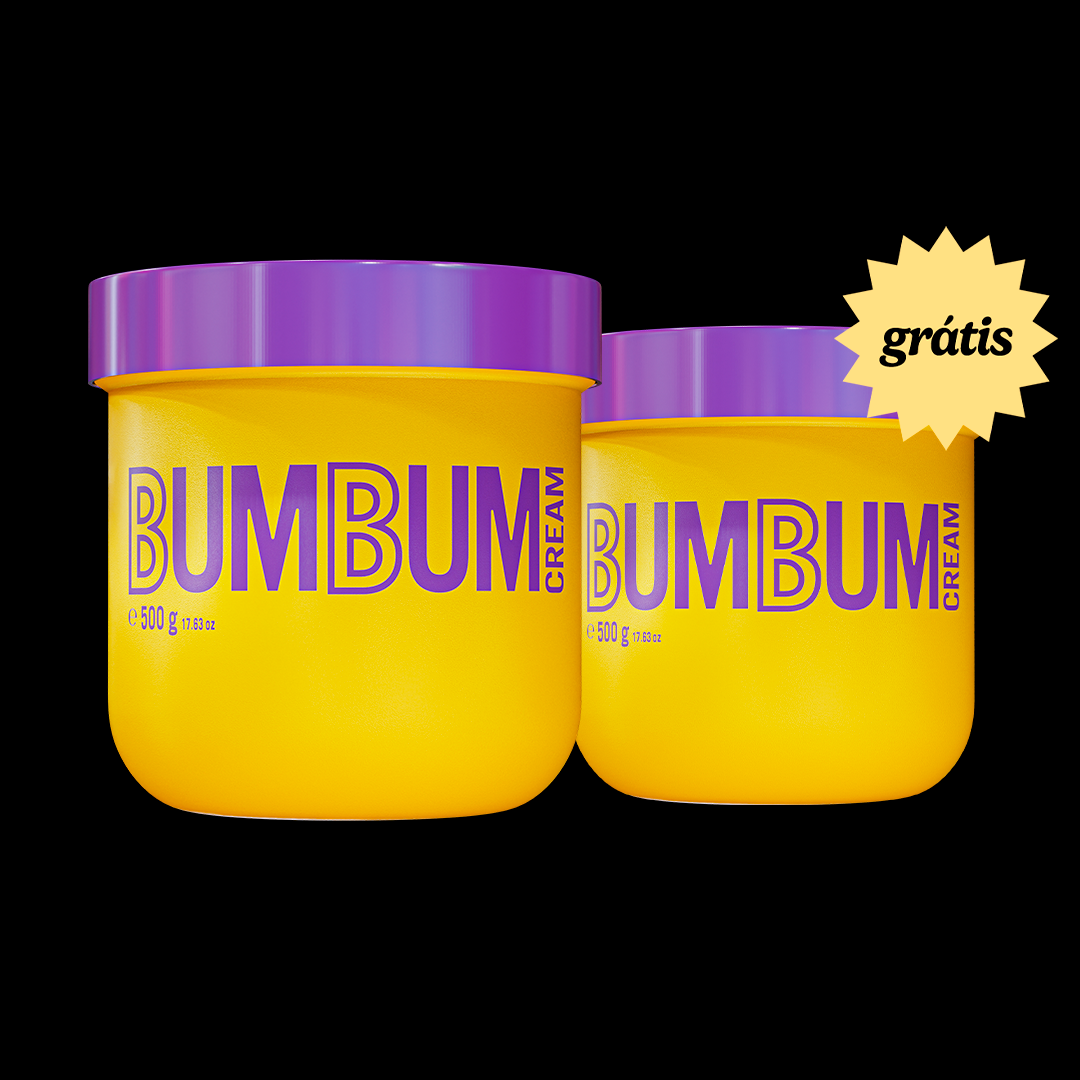 Hidratação, cuidado e firmeza em dose dupla com a oferta de Compre 1, Leve 2 do Bumbum Cream 500G da Beleza Brasileira.