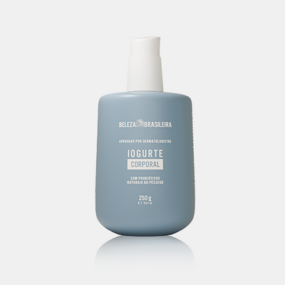 Chegou o Iogurte Corporal com probóticos naturais do pêssego, Pantenol, Niacinamida e Óleo de Rosa Mosqueta da Beleza Brasileira. Conheça a loção hidratante que une ativos poderosos com absorção rápida e sensorial gostoso e refrescante. Ideal pra peles oleosas e mistas, conheça já!