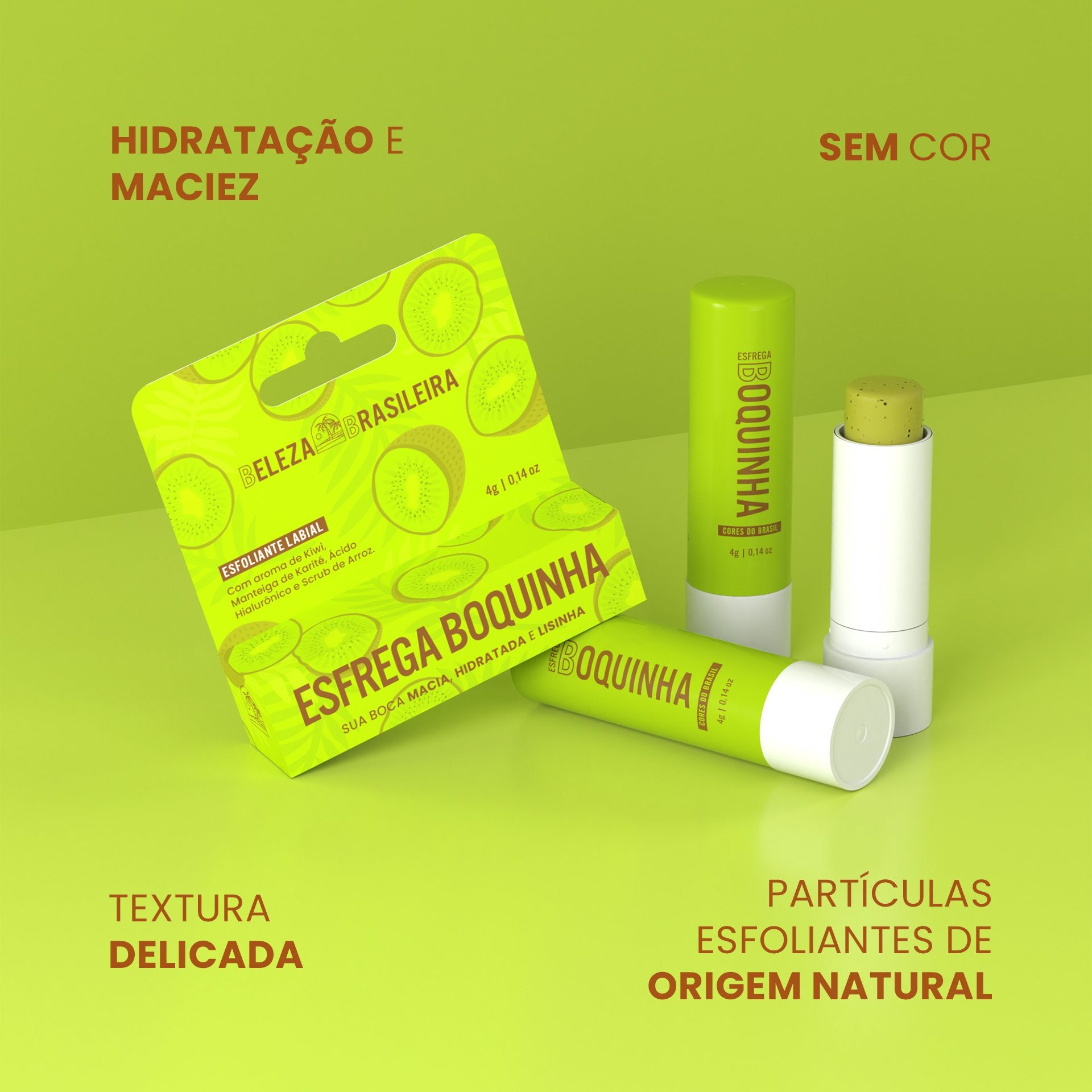Esfrega Boquinha Kiwi - BELEZA BRASILEIRAlip balm