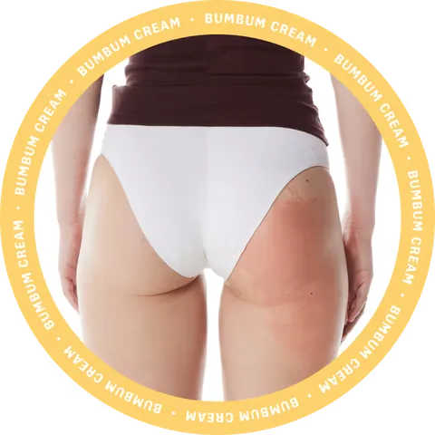Bumbum Cream aplicado na pele